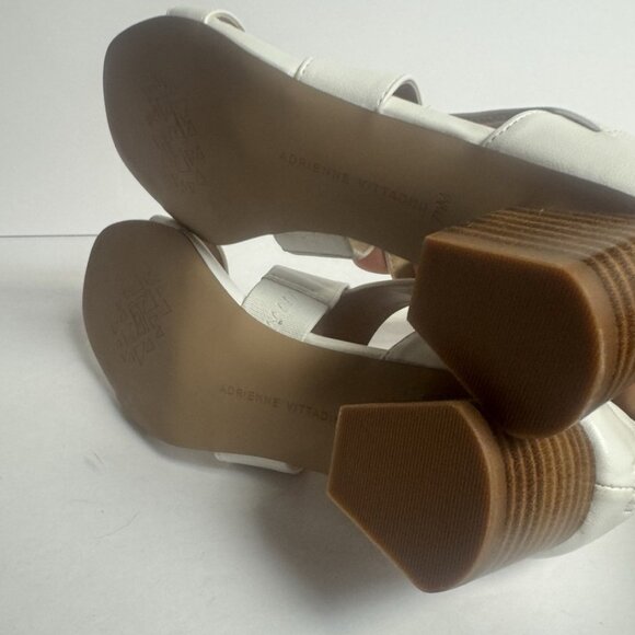 Adrienne Vittadini Womens Astoric Sandal White Size 7.5 M - Picture 5 of 6